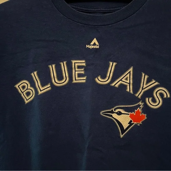 Toronto Blue Jays Josh Donaldson Medium Name Number Blue T-Shirt MLB Baseball - Picture 2 of 11